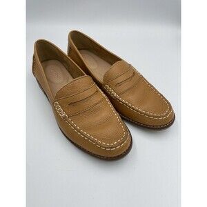 Sperry Women’s Seaport Penny Loafer Shoes Core Tan Leather Size 7.5 Slide On